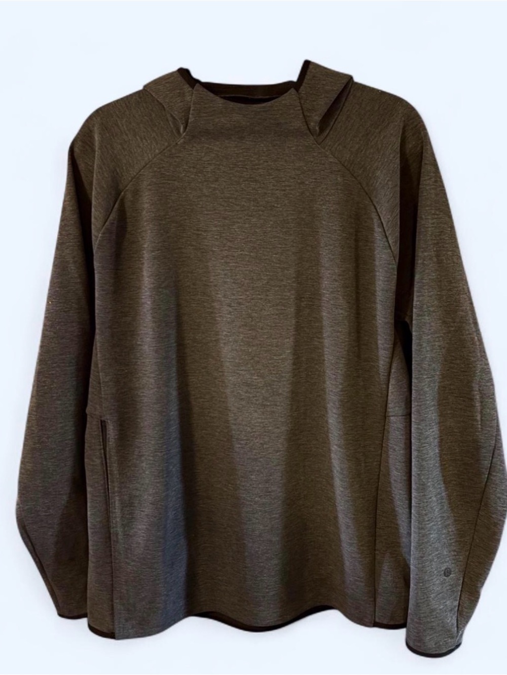 Lululemon Men's Large Gridliner Fleece Hoodie Heathered Black